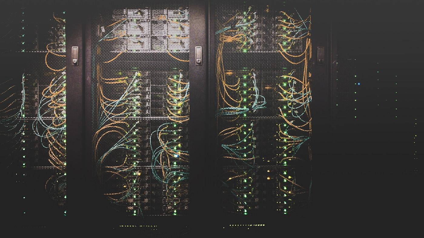 Data center server racks representing custom API infrastructure